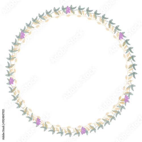 Hand drawn floral frames with flowers. Wreath. Elegant logo template. Vector illustration for labels, branding business identity, wedding invitation