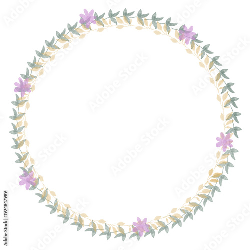 Hand drawn floral frames with flowers. Wreath. Elegant logo template. Vector illustration for labels, branding business identity, wedding invitation