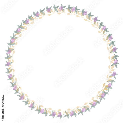 Hand drawn floral frames with flowers. Wreath. Elegant logo template. Vector illustration for labels, branding business identity, wedding invitation