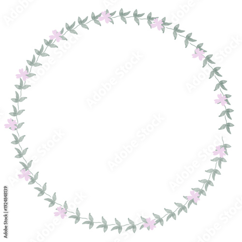 Hand drawn floral frames with flowers. Wreath. Elegant logo template. Vector illustration for labels, branding business identity, wedding invitation