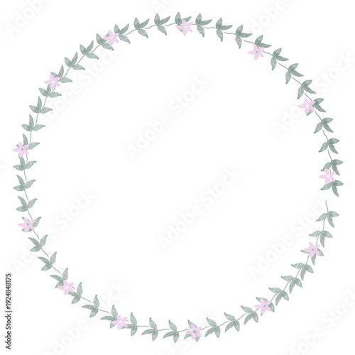 Hand drawn floral frames with flowers. Wreath. Elegant logo template. Vector illustration for labels, branding business identity, wedding invitation