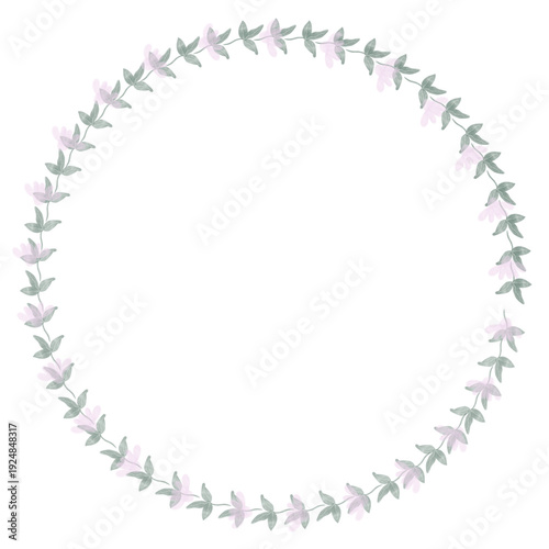 Hand drawn floral frames with flowers. Wreath. Elegant logo template. Vector illustration for labels, branding business identity, wedding invitation