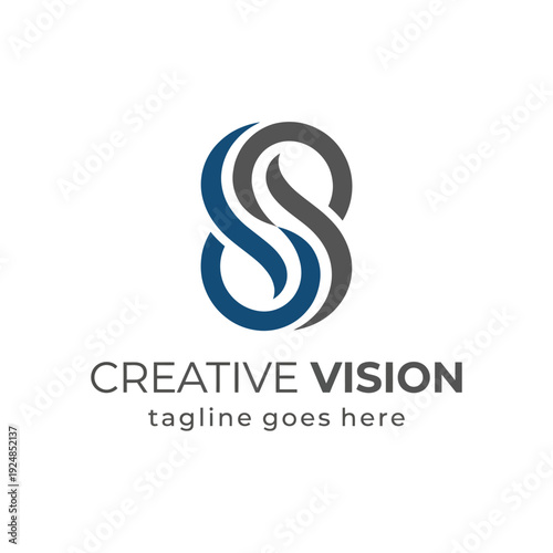The Creative Vision logo elegantly combines curves and lines, symbolizing creativity and inspiration, reflecting the brand's commitment to innovative visual solutions.