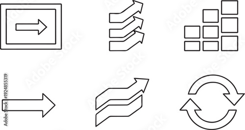 set of black and white icons for web