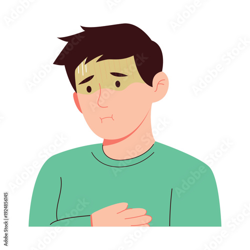 Esophageal Symptoms Man Illustrations