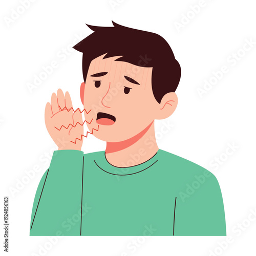 Esophageal Symptoms Man Illustrations