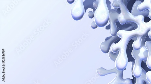 Abstract Fluid Forms - Clean White Design