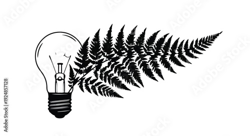 Creative idea symbol meets nature's growth and innovation