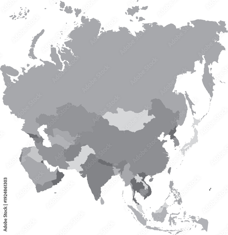 Obraz premium vector map of asia