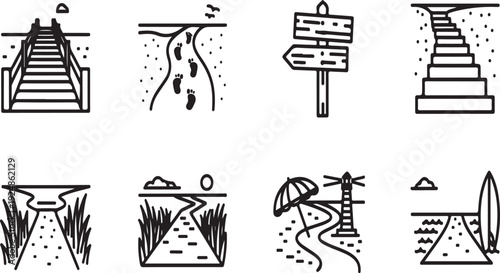 Exploring the great outdoors: hiking, camping, and adventure activities Vector