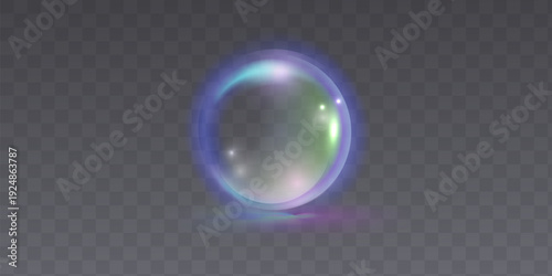 Sphere shield abstract energy protection spheres. Force field globe shell. Dome barrier technology vector set.