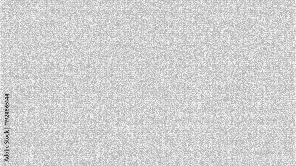 Fototapeta premium Abstract grey vector background with subtle grainy noise texture for retro design overlays. Grunge dust and scratches effect on white surface. Old film static tv screen pattern.