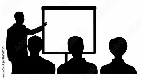 Businessman presenting to audience in modern conference setting