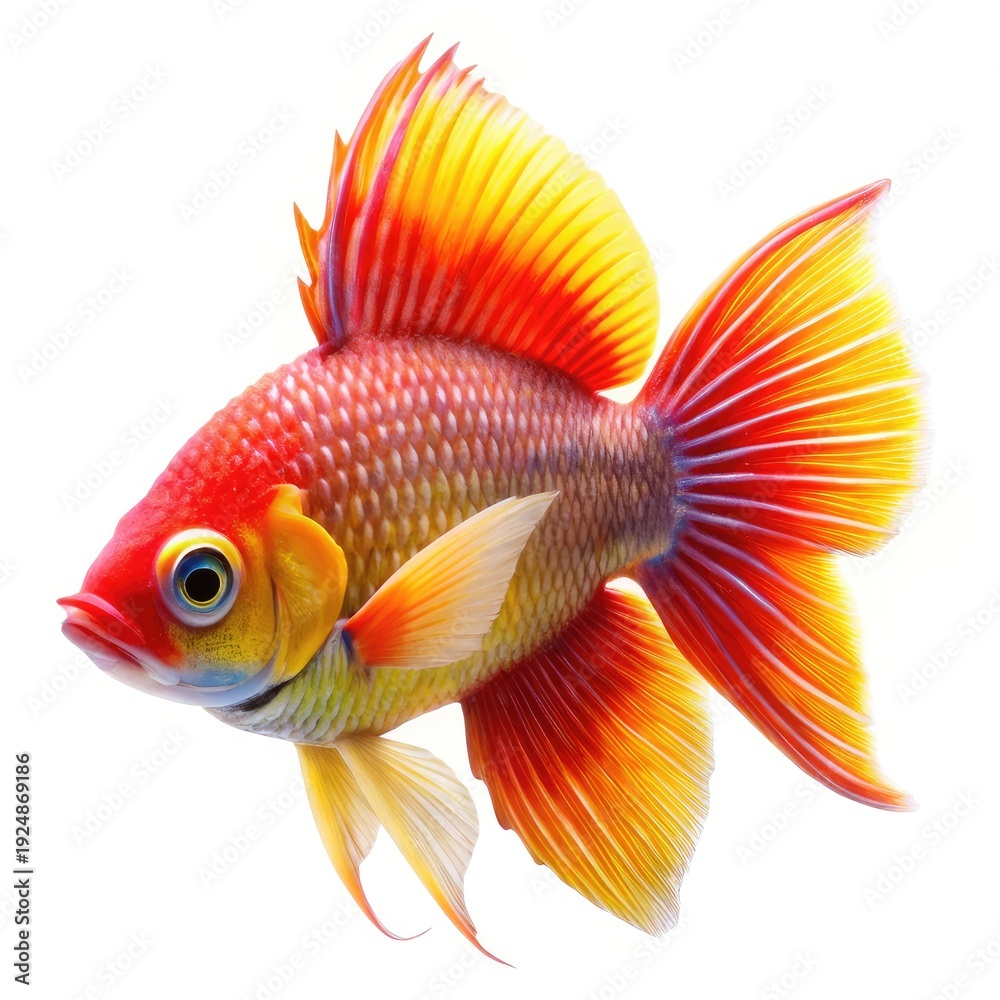 Fototapeta premium Exotic Marine Fish Illustration for Aquarium and Underwater Life Concept