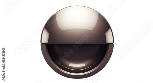 A shiny metallic egg isolated on transparent background