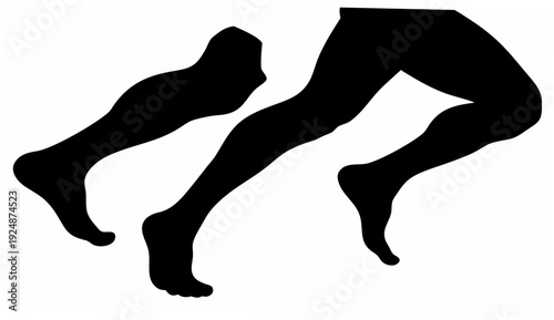 Dynamic legs in motion, energetic and active