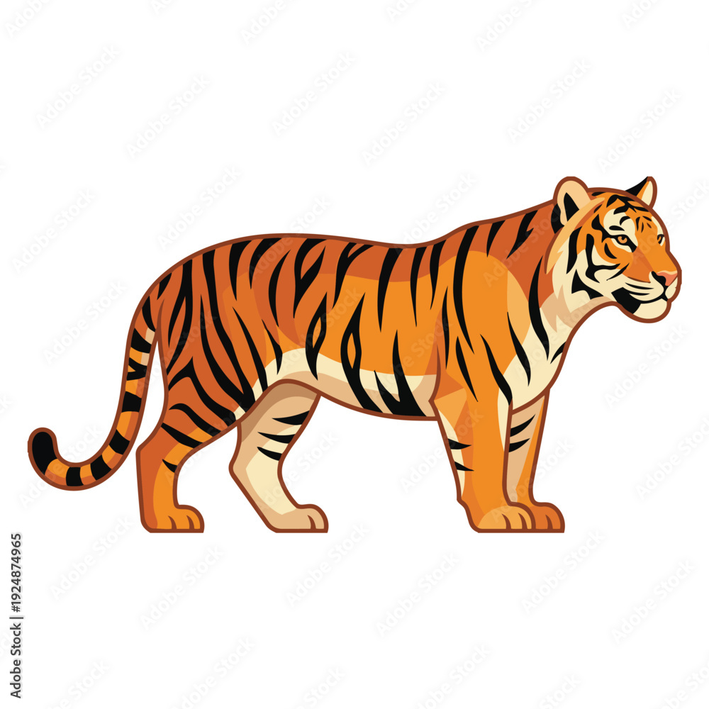 Obraz premium tiger in vector image animal high resolution