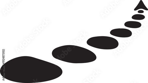 Stones leading up to a target goal concept