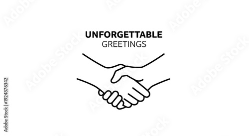 Unforgettable Greetings: Handshake Icon Symbolizing Trust, Partnership, and Business Success