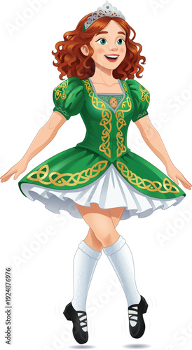 St Patrick’s Day Irish Girl Dancing Design