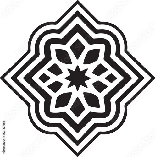 Islamic pattern and arabesque mandala vector design. traditional mosaic decoration symbol