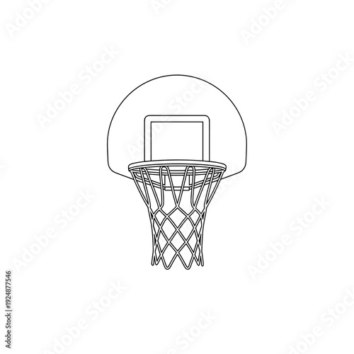 basketball hoop on a white background
