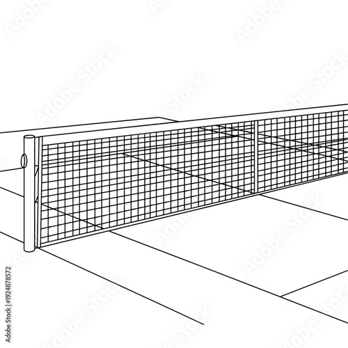 tennis court and net