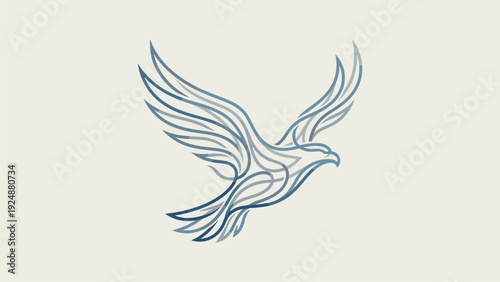 Minimalist Bird Logo Design - Abstract Eagle Vector for Brand Identity