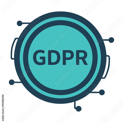 GDPR Compliance Icon – Data Privacy Regulation Vector