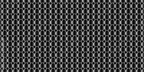 Fishing net seamless pattern. Soccer and football gates mesh. Fishnet texture. Basketball hoop and hockey net pattern. Sportswear texture. Chain link fence. Vector illustration on black background.