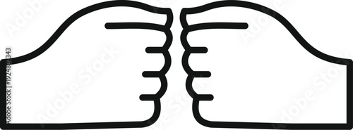 Two hands making a fist bump gesture, symbolizing partnership, greeting, and strong bond
