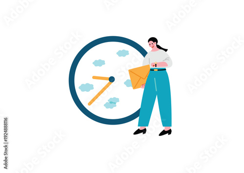 時間に追われるビジネスウーマン