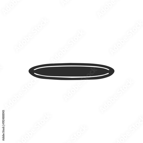 Sleek Black Horizontal Ellipse Graphic A Modern Minimalist Design