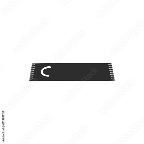 Minimalist Black Captain Armband Icon With C Symbol For Sports