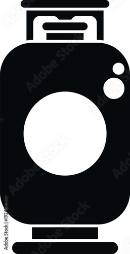 Gas cylinder icon illustrating a container for propane, lpg, or fuel