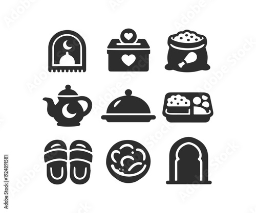 Ramadan Kareem Glyphs Essential Islamic Icons For The Holy Month