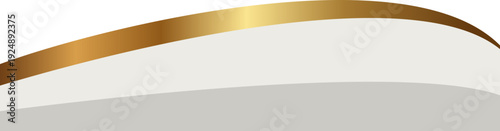 Elegant White Gold Wave Footer