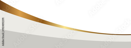 Elegant White Gold Wave Footer