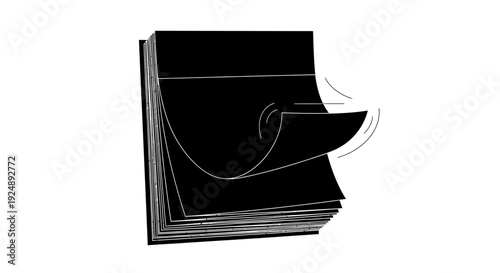Black Calendar Pages Flipping, Time Passing, Deadline Concept