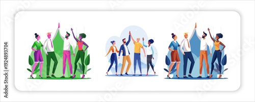 Partnership, Knowledge Management, knowledge, Diverse Team Celebrating, Teamwork Success, Dog and Gardening, Businessmen