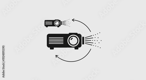 Projector Zoom In Out Icon