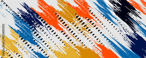 Colorful silhouette style design, grunge. Design concept to celebrate national sports day of badminton and basketball. Sports