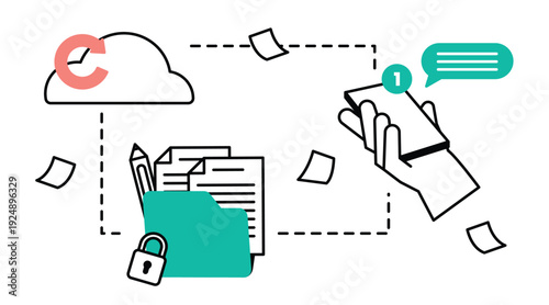 Cloud Computing and Secure File Transfer Concept