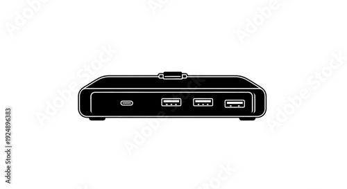 Modern USB-C Hub with Multiple Ports for Devices