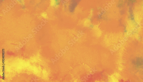 Abstract watercolor texture with warm orange and yellow hues