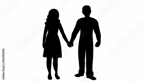 Couple holding hands in love and partnership