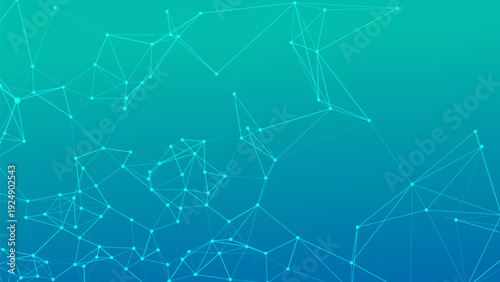 Abstract background with a plexus of connected dots and lines. Represents concepts of technology, network, data, communication, and digital connection.