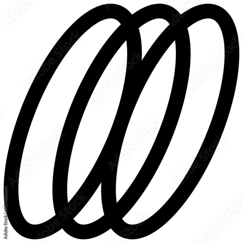Cuadro en lienzo Skewed spring Editable stroke vector icon.