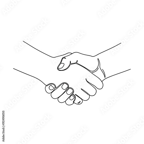 Handshake Vector Illustration of Two Hands Holding Each Other Representing Business and Success