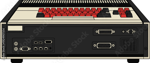 Rear View of Computer Server